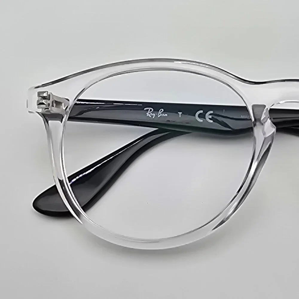 Ray-Ban RB1554 3541 Polished Transparent Black Kids Phantos Eyeglasses Frame